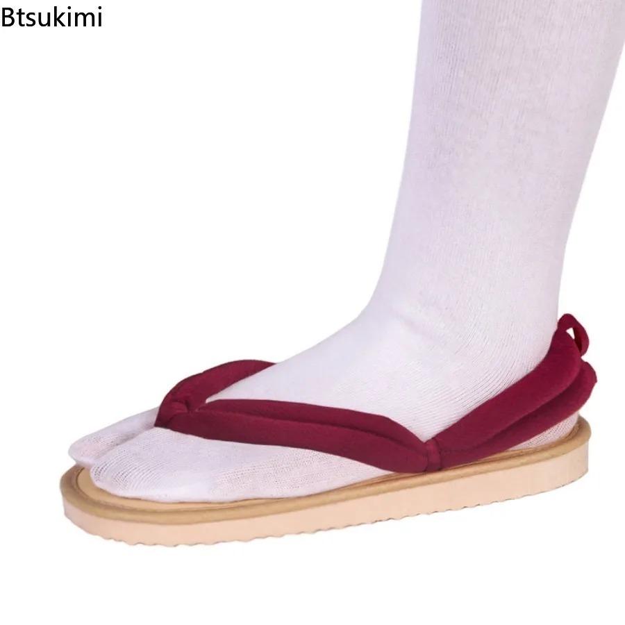 Geta Wooden Sandal - 大きいサイズの日本アニメコスプレシューズ、下駄サンダル、ビーチサンダル、靴着物、ビーチサンダル、下駄スリッパ、ハロウィンパフォーマンス用
