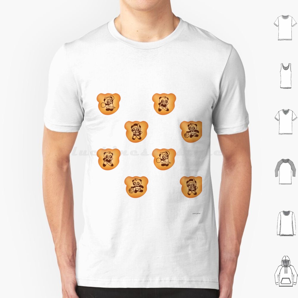 Japanese Snacks - ハローパンダビスケット Tシャツ 6XL コットン クールティー スイートスナック