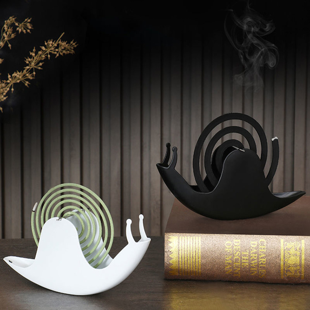 カタツムリ型の香炉スタンド – 風防機能付きの鉄製卓上収納。 - Incense Holder のレビューと価格