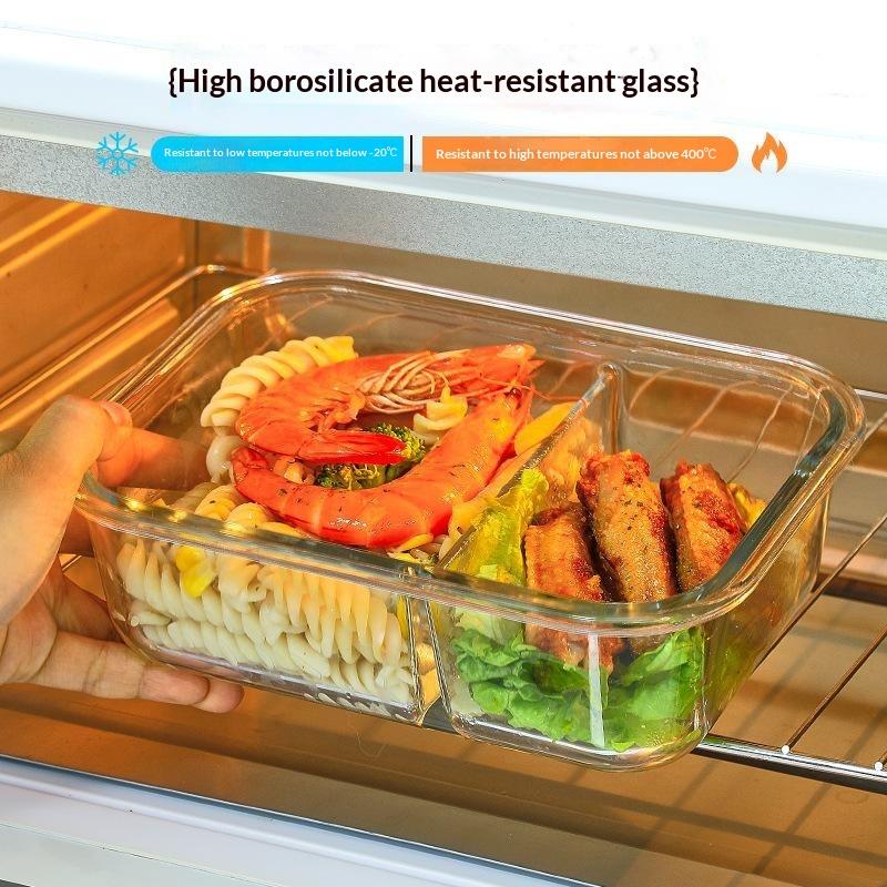 密閉性の高い蓋が付いた、漏れ防止のガラス製食品保存容器。再利 - Bento Box のレビューと価格