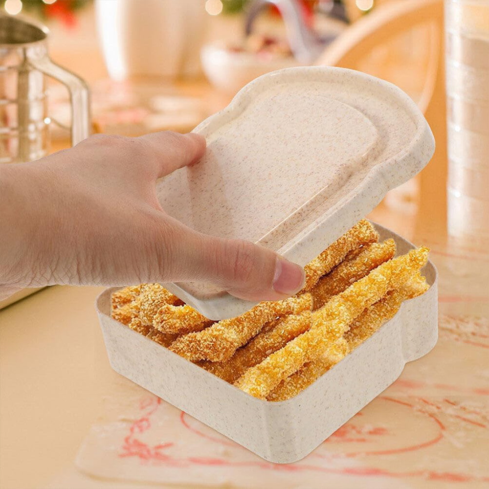 トースト弁当収納ボックス 密閉可能 再利用可能 サンドイッチ - Bento Box のレビューと価格