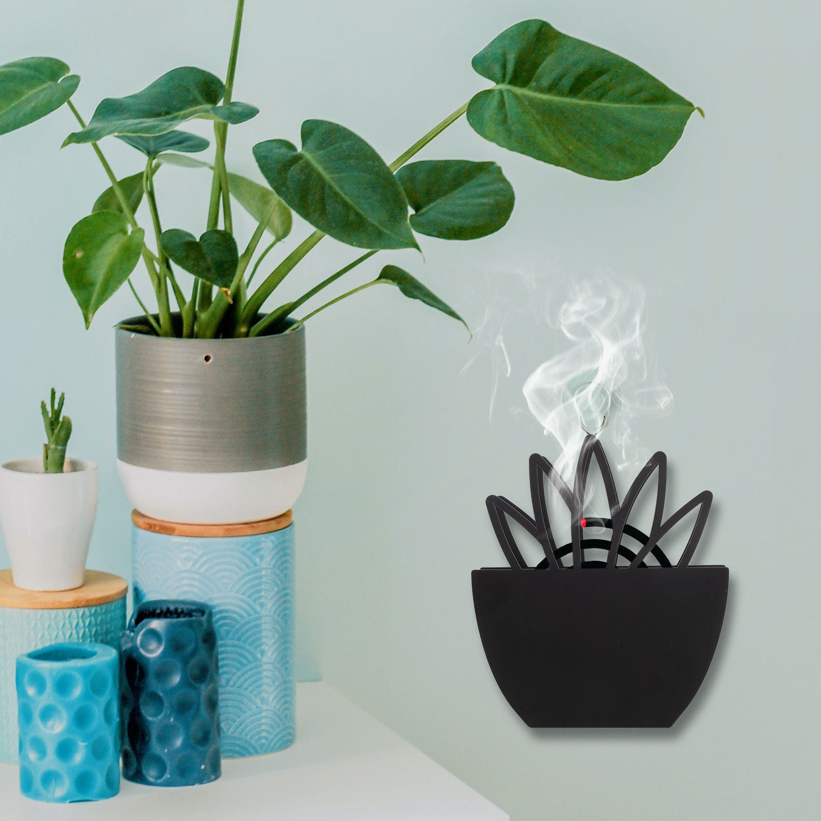 吊り下げ式の鉄製、透かし模様の葉っぱ型香炉。耐火性があり、コ - Incense Holder のレビューと価格