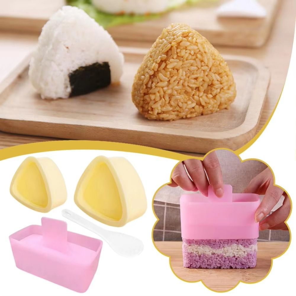 丈夫なDIY寿司型メーカー、焦げ付き防止の三角形ご飯型、むす - Sushi Making Kit のレビューと価格