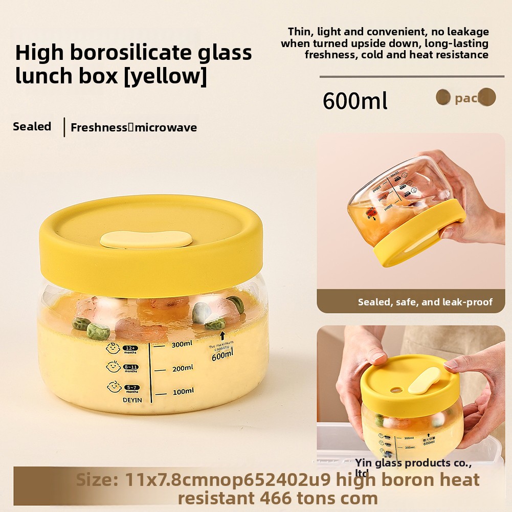 ガラス食品保存容器気密漏れ防止フードボウル弁当弁当箱電子レン - Bento Box のレビューと価格
