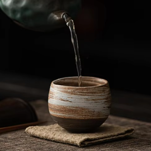 1個入り、和風の手作り陶器製茶碗、カンフー茶道用、レトロな侘 - Japanese Pottery のレビューと価格