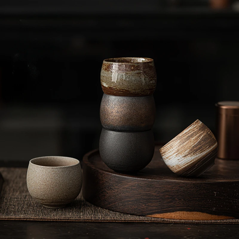 1個入り、和風の手作り陶器製茶碗、カンフー茶道用、レトロな侘 - Japanese Pottery のレビューと価格